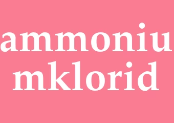 Synonym ammoniumklorid