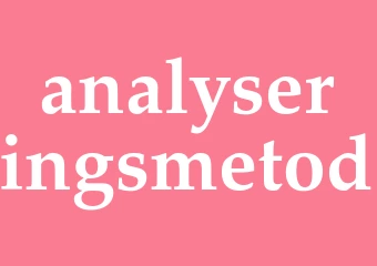 Synonym analyseringsmetod