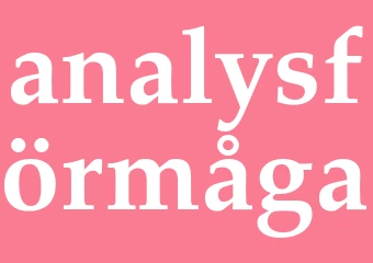 Synonym analysförmåga