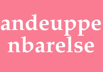 Synonym andeuppenbarelse