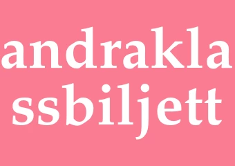 Synonym andraklassbiljett