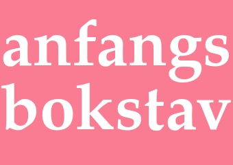 Synonym anfangsbokstav