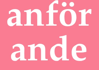 Synonym anförande