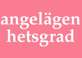 Synonym angelägenhetsgrad