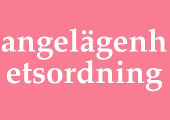 Synonym angelägenhetsordning