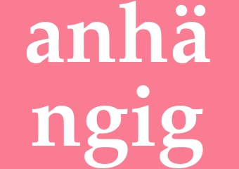 Synonym anhängig