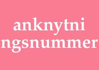 Synonym anknytningsnummer