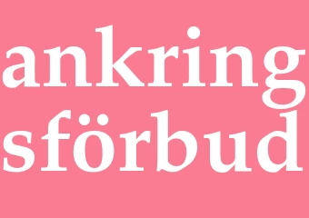 Synonym ankringsförbud