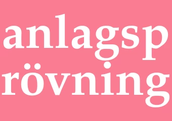 Synonym anlagsprövning