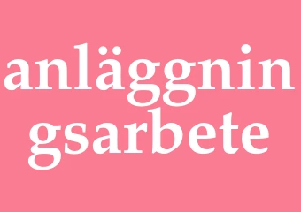 Synonym anläggningsarbete