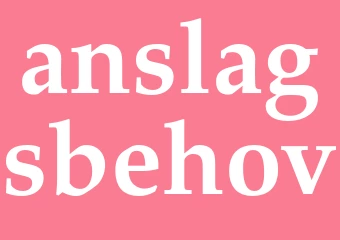 Synonym anslagsbehov
