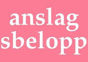 Synonym anslagsbelopp
