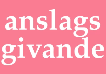 Synonym anslagsgivande