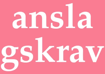 Synonym anslagskrav