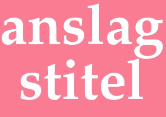 Synonym anslagstitel