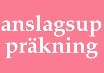 Synonym anslagsuppräkning
