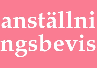 Synonym anställningsbevis