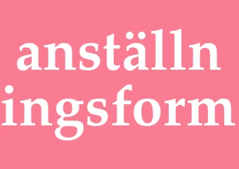 Synonym anställningsform