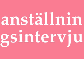 Synonym anställningsintervju