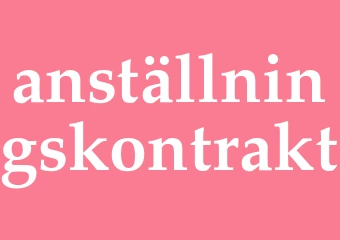 Synonym anställningskontrakt