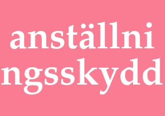Synonym anställningsskydd