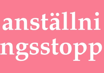 Synonym anställningsstopp