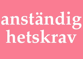 Synonym anständighetskrav