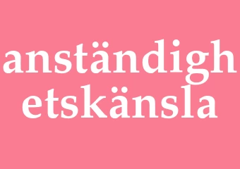 Synonym anständighetskänsla