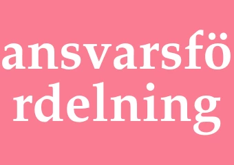 Synonym ansvarsfördelning