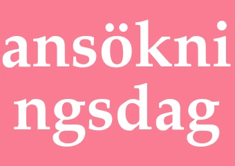 Synonym ansökningsdag