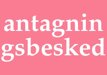 Synonym antagningsbesked