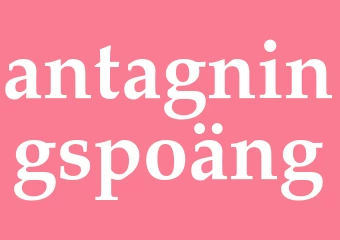 Synonym antagningspoäng