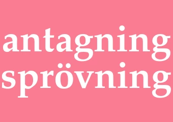 Synonym antagningsprövning