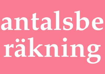 Synonym antalsberäkning