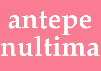 Synonym antepenultima