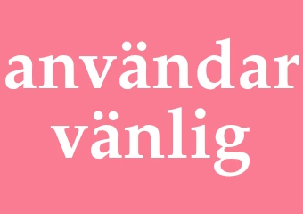 Synonym användarvänlig