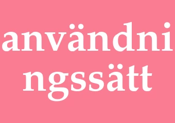 Synonym användningssätt