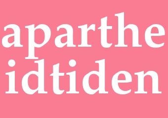 Synonym apartheidtiden