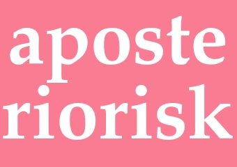 Synonym aposteriorisk