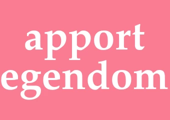 Synonym apportegendom