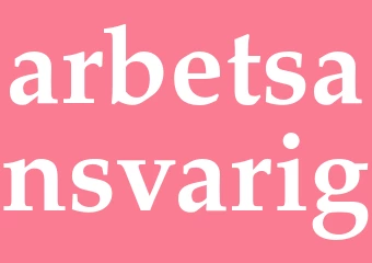 Synonym arbetsansvarig