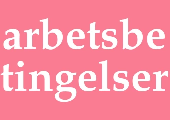 Synonym arbetsbetingelser