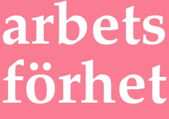 Synonym arbetsförhet