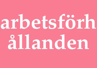 Synonym arbetsförhållanden