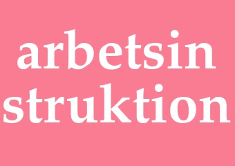 Synonym arbetsinstruktion