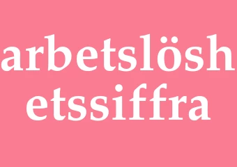 Synonym arbetslöshetssiffra