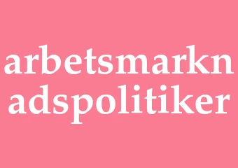 Synonym arbetsmarknadspolitiker