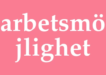 Synonym arbetsmöjlighet