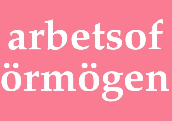 Synonym arbetsoförmögen