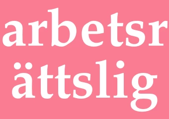 Synonym arbetsrättslig